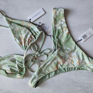 WeWoreWhat Onyx Swimsuit, Cooper top  L